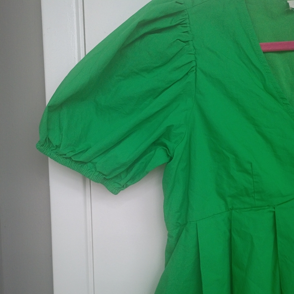 entro Emerald V-Neck Puff-Sleeve Mini Dress - Picture 5 of 11